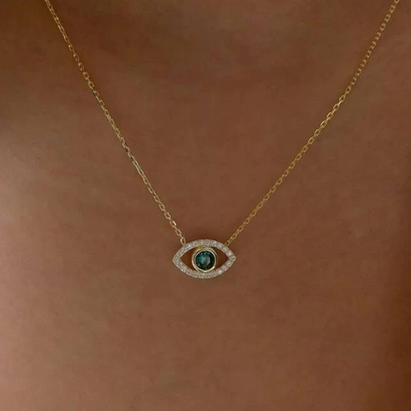 3/$30 NEW! Evil Eye Necklace Boho Hamsa Spiritual Rhinestone - Picture 2 of 6